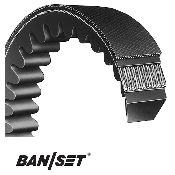 Bando 3VX265 Cogged, Wedge V-Belt, 26.5 in Outside Length, 3/8 in